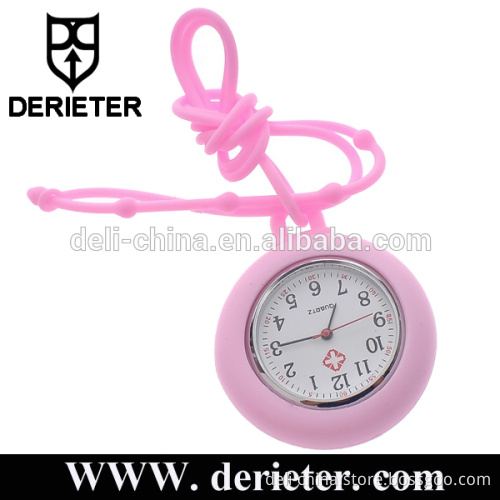 China Factory Custom Logo Japan Movement Quartz Silicone Nurse Pocket Watch